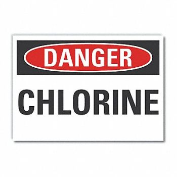LYLE Chlorine Danger Rflctv Label 10inx14in, 63JR44