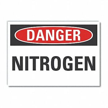 LYLE Nitrogen Danger Rflct Label 3.5inx5in, 63JT06
