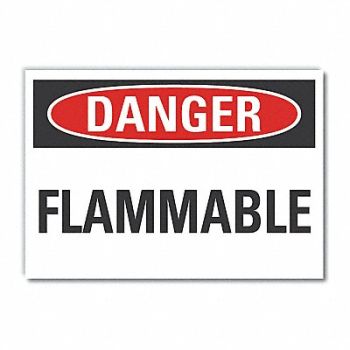 LYLE Flammable Mtrl Danger RflctvLbl 3.5x5in, 63JT18