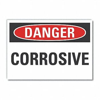 LYLE Corrosive Mtrl Danger Rflct Lbl 10x14in, 63JT53