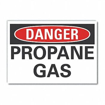 LYLE Propane Danger Rflct Label 5 in x 7 in, 63JU76