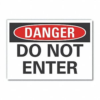 LYLE Exit Entrance Danger Rflctv Labl 5x7in, 63JV73
