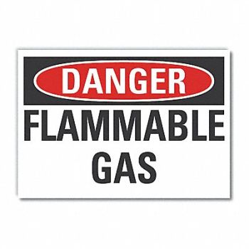 LYLE Flammable Gas Danger Rflctv Labl 3.5x5in, 63JW81