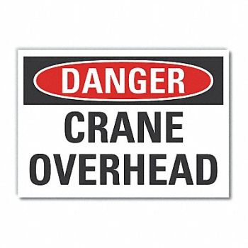 LYLE K3079 Crane Hoists Danger Rflct Lbl 5inx7in, 63JX79