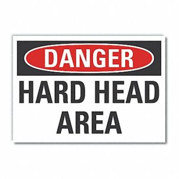 LYLE Hard Hat Danger Reflective Label 5x7in, 63JY16