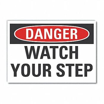 LYLE Steps Danger Rflct Label 7 in x 10 in, 63JZ58