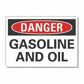 LYLE Gasoline Danger Rflct Label 10inx14in, 63KA20