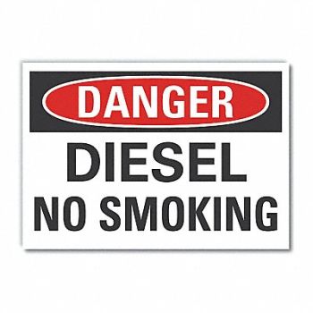 LYLE Diesel Danger Rflct Label 5 in x 7 in, 63KA82