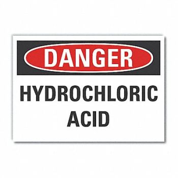 LYLE HCL Acid Danger Refelctive Lbl 5x7in, 63KC07