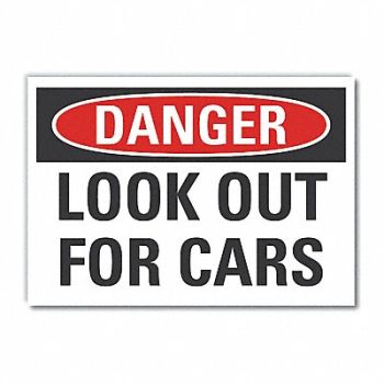 LYLE Trfc Safety Danger Rflct Label 5inx7in, 63KC31