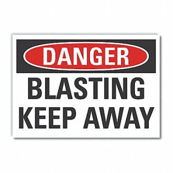 LYLE Blasting Area Rflct Label 3.5in x 5in, 63KD15