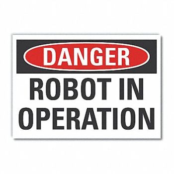 LYLE Robot Area Danger Rflct Label 5inx7in, 63KE01