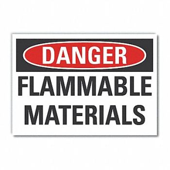 LYLE Flammable Material Dangr RflctvLbl 5x7in, 63KE37