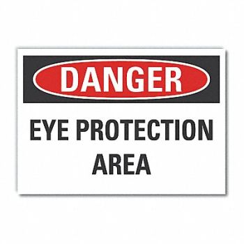 LYLE Eye Danger Label 3.5in x 5in Polyester, 63KF03