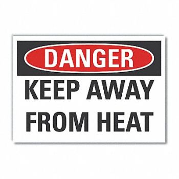 LYLE Keep Away Danger Lbl 5inx7in Polyester, 63KF52