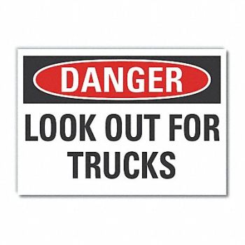 LYLE Trfc Safety Danger Rflct Label 5inx7in, 63KF82