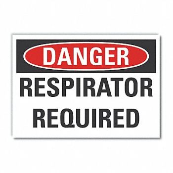 LYLE Resprtr Req Danger Rflct Label 3.5x5in, 63KF93