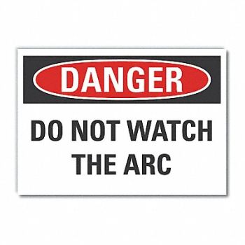 LYLE Welding Danger Rflct Label 3.5in x 5in, 63KG30