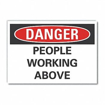 LYLE Overhead Hazard Danger Rflct Lbl 5x7in, 63KG91