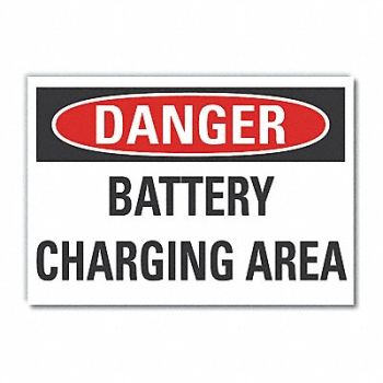 LYLE Battery Chargin Danger RflctvLbl 3.5x5in, 63KH39