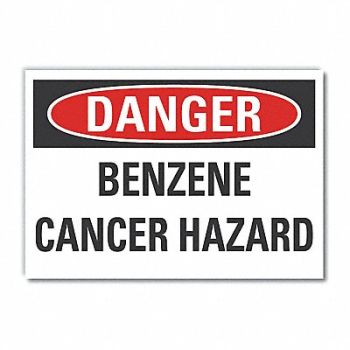 LYLE Benzene Danger Rflct Label 5 in x 7 in, 63KH64