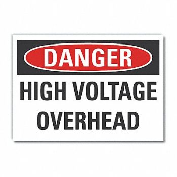 LYLE High Voltage Danger Rflct Lbl 5inx7in, 63KJ13