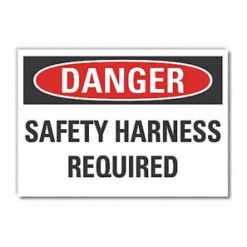 LYLE Fall Danger Rflct Label 5 in x 7 in, 63KL55