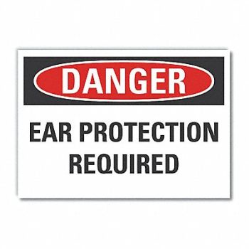 LYLE Hearing Danger Rflctv Label 5inx7in, 63KL67