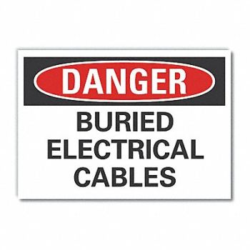 LYLE Buried Cable Danger Label 3.5in x 5in, 63KN06