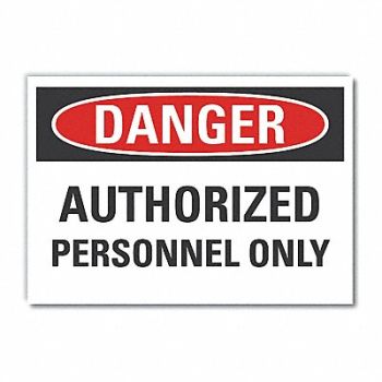 LYLE Auth Person Rflct Label 5 in x 7 in, 63KN49