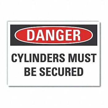 LYLE Cylinder Handling Danger RflctvLbl 5x7in, 63KN73