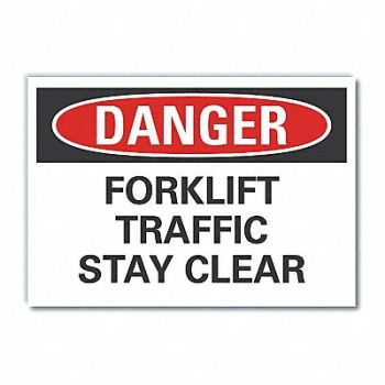 LYLE Lift Trck Trfc Danger Rflct Lbl 3.5x5in, 63KP93