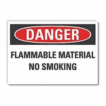LYLE Flammable Mtrl Danger Rflct Lbl 5x7in, 63KR91