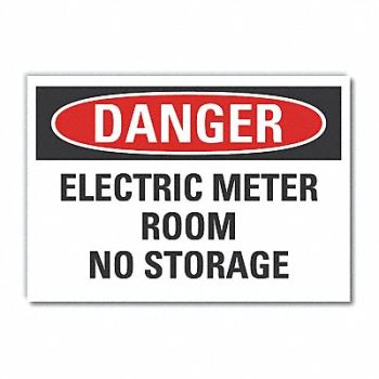 LYLE Elec Panel Danger Lbl 7x10in Polyester, 63KR94