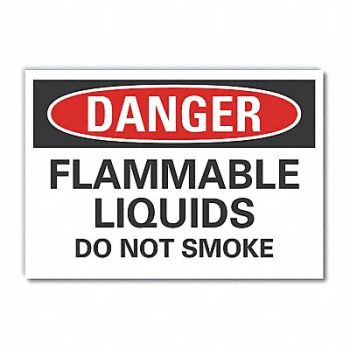 LYLE Flammable Liquid Danger Rflct Lbl 5x7in, 63KU01