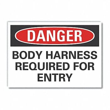 LYLE Body Harness Danger Label 3.5in x 5in, 63KU06