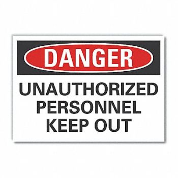 LYLE Auth Person Rflct Label 5 in x 7 in, 63KU49