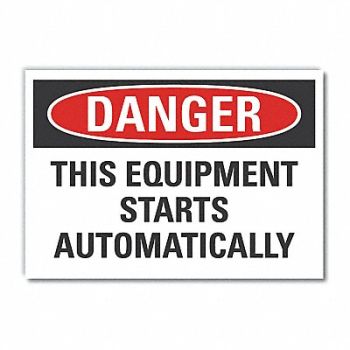 LYLE Machine Operation Danger RflctvLbl 5x7in, 63KW55
