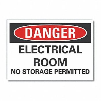 LYLE Elec Hazard Danger Rflctv Label 3.5x5in, 63KX63