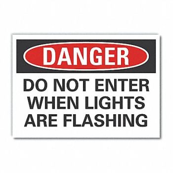 LYLE Personal Safety Danger Rflct Lbl 5x7in, 63KX88