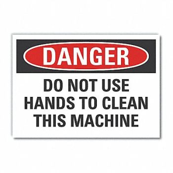 LYLE Machine Operation Danger RflctvLbl 5x7in, 63KY97