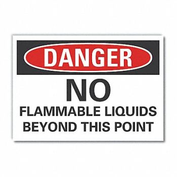 LYLE Flammable Mtrl Danger Lbl 7x10in, 63KZ13