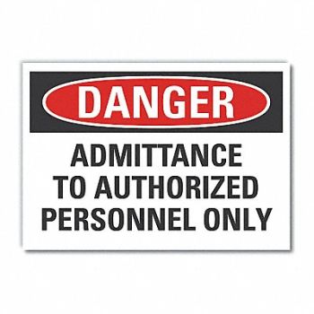 LYLE Auth Person Rflct Label 5 in x 7 in, 63LA19