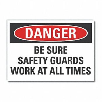 LYLE Safety Guards Danger Rflct Label 5x7in, 63LA31