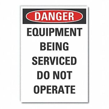 LYLE Machine Operat Danger Rflct Lbl 7x5in, 63LA43