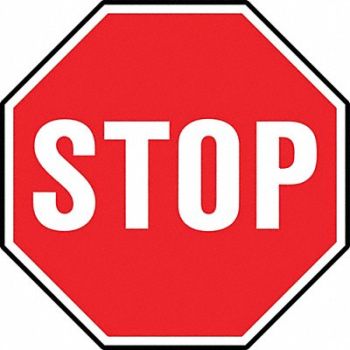 HY-KO PRODUCTS Stop Sign 24 PK2, 63LJ09
