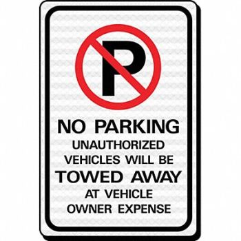 HY-KO PRODUCTS Sign No Park Unauthorized Vehicle Tow HD, 63LJ15