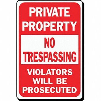HY-KO PRODUCTS Sign Private Property No Trespassing HD, 63LJ16