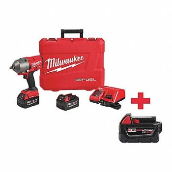 MILWAUKEE Impact Wrench Cordless Compact 18VDC, 643F76
