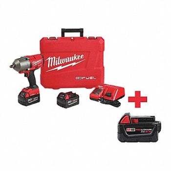 MILWAUKEE Impact Wrench Cordless Compact 18VDC, 643F77